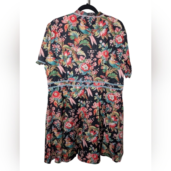 Dalia MacPhee Tropical Bird Print Dress sz XL - Picture 2 of 8